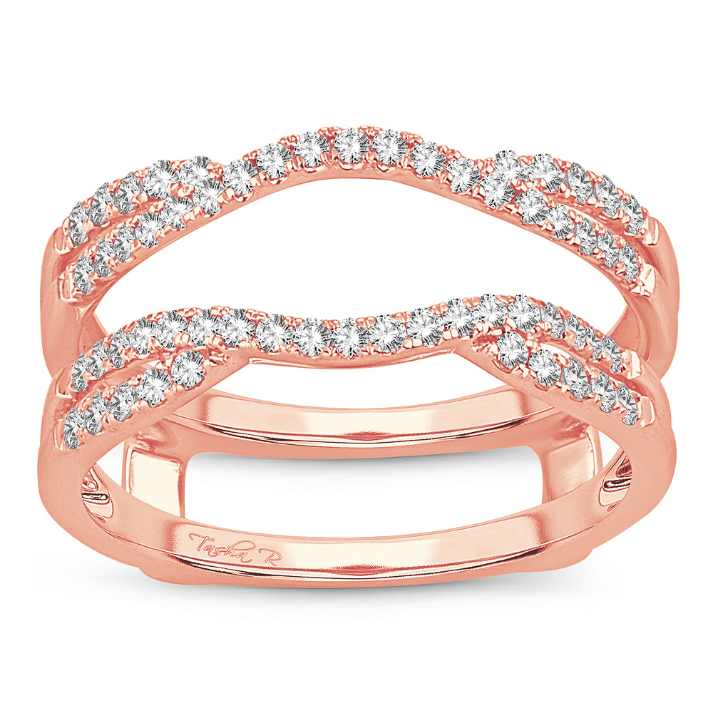 14k Rose Gold Lab Diamond Ring Guard Enhancer