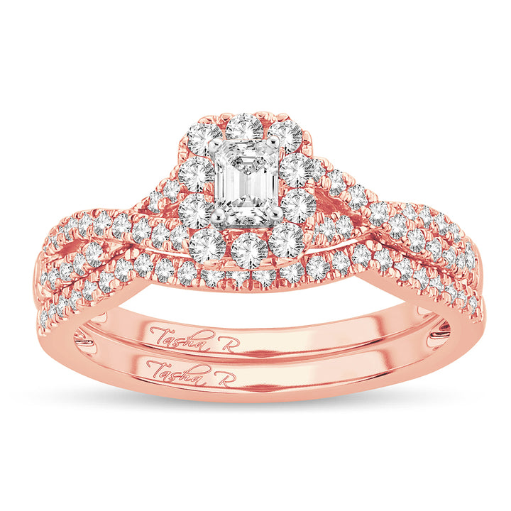 Romantic 14k Rose Gold Lab Diamond Engagement Ring (0.77CT)