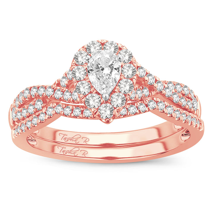 Romantic 14k Rose Gold Lab Diamond Engagement Ring (0.75ct)