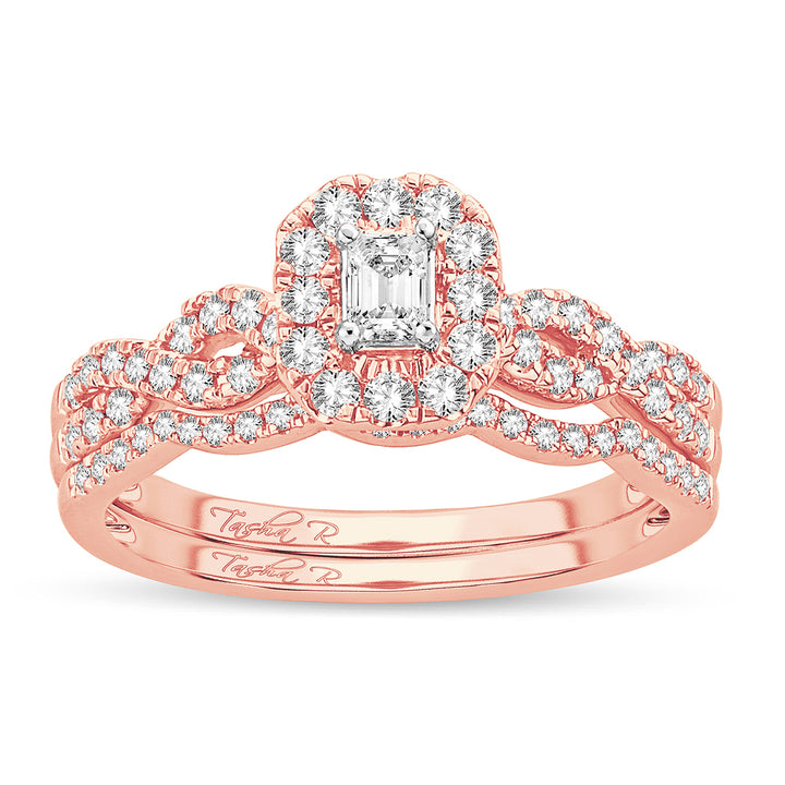 14k Rose Gold Lab Diamond Womens Bridal Ring 0.60CT