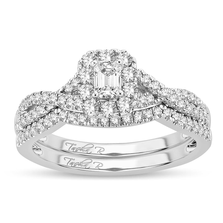 14k White Gold Lab Diamond Bridal Ring (0.75 CT Brilliance)