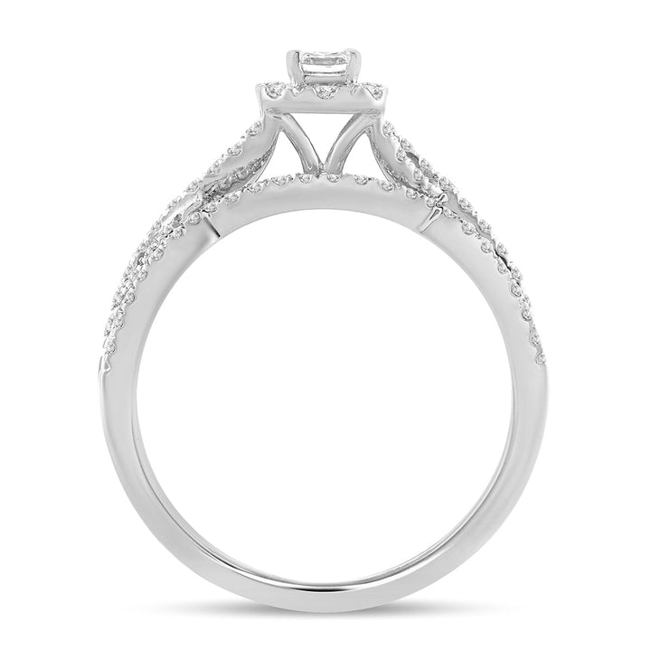 14k White Gold Lab Diamond Bridal Ring (0.75 CT Brilliance)