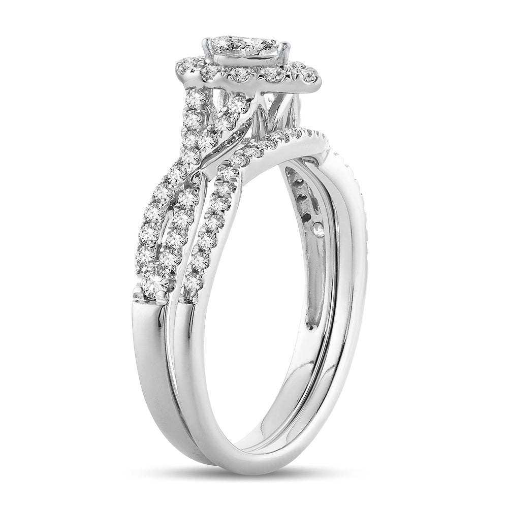 14k White Gold Lab Diamond Engagement Ring (0.75ct)