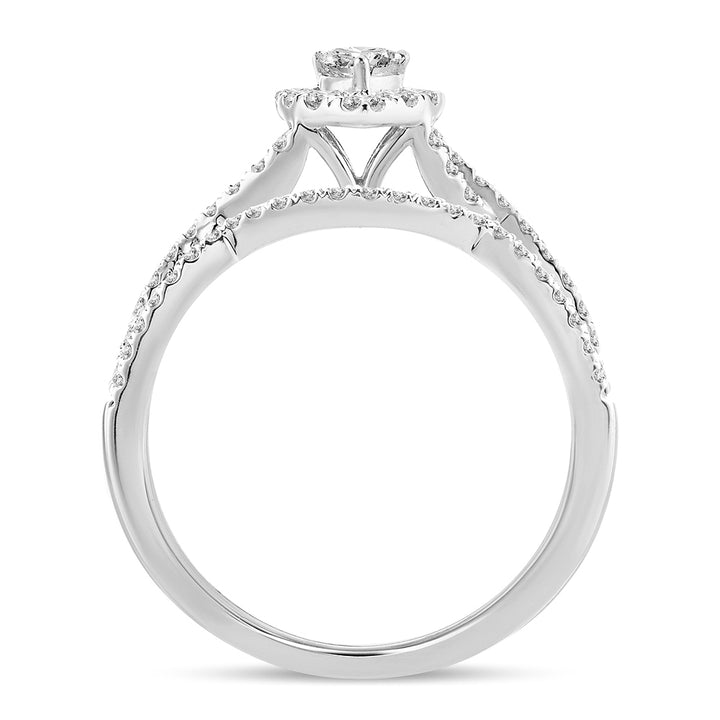 14k White Gold Lab Diamond Engagement Ring (0.75ct)