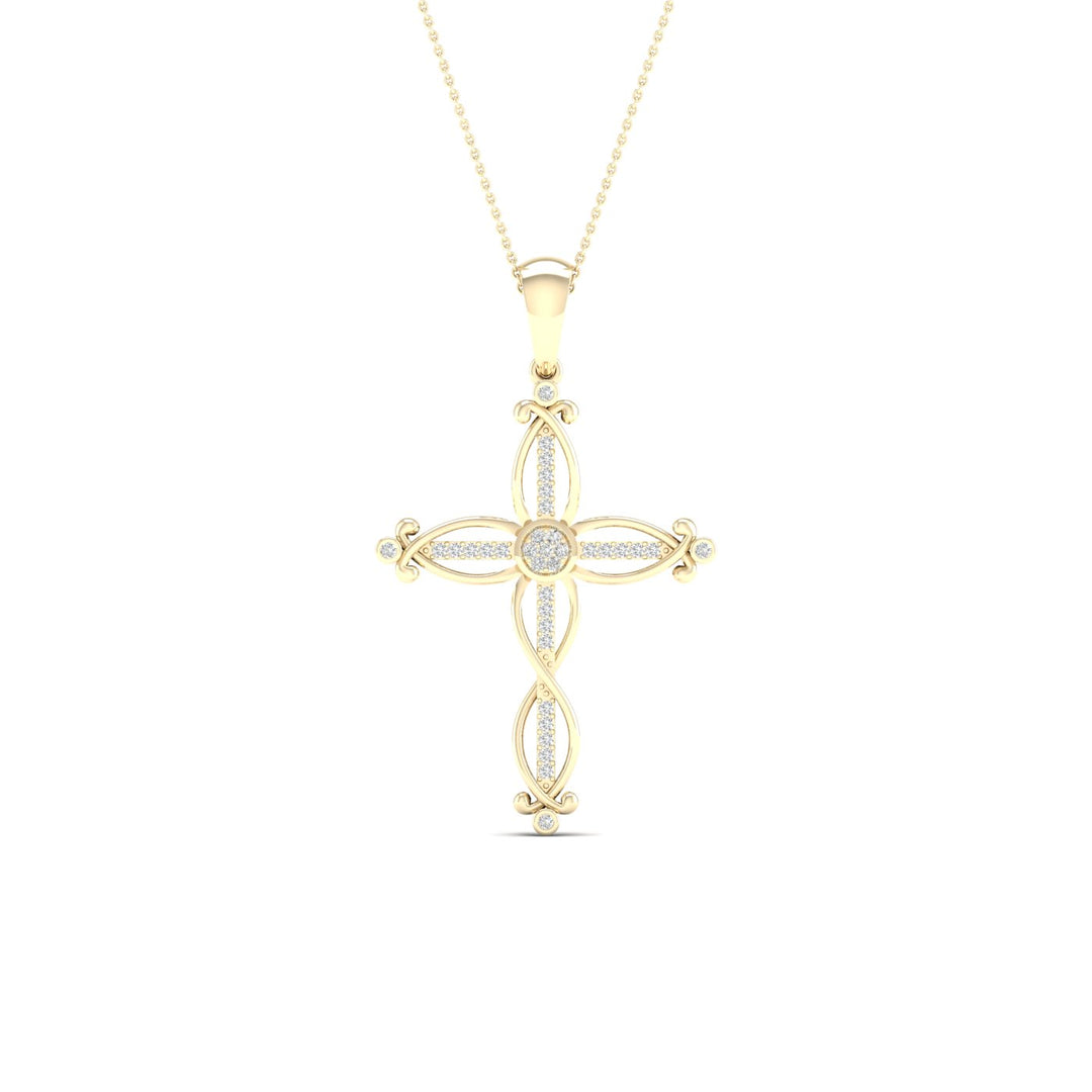 Beautiful 10K 0.10CT Diamond Pendant