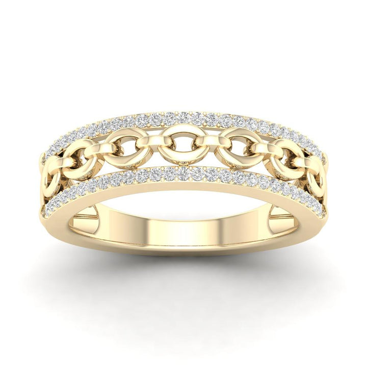 10K Yellow Gold Lab Diamond Mens Wedding Band Ring