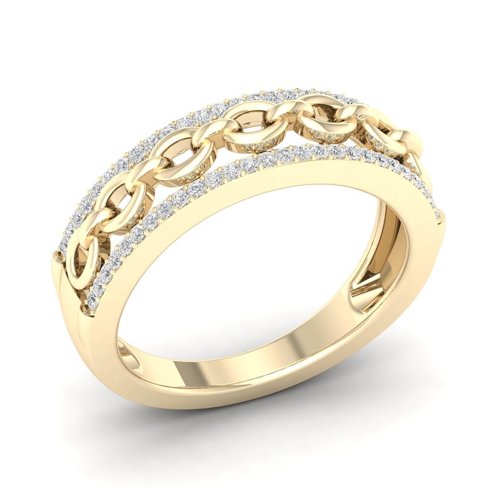 10K Yellow Gold Lab Diamond Mens Wedding Band Ring