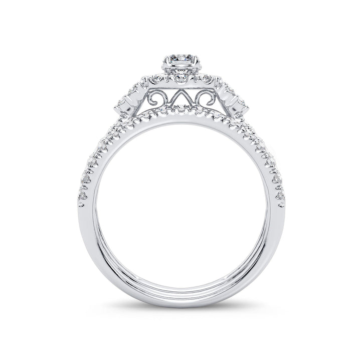 Brilliant 14k White Gold 1ct Lab Diamond Engagement Ring