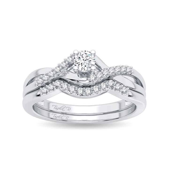 Timeless 10k White Gold Lab Diamond Engagement Ring (0.22CT)