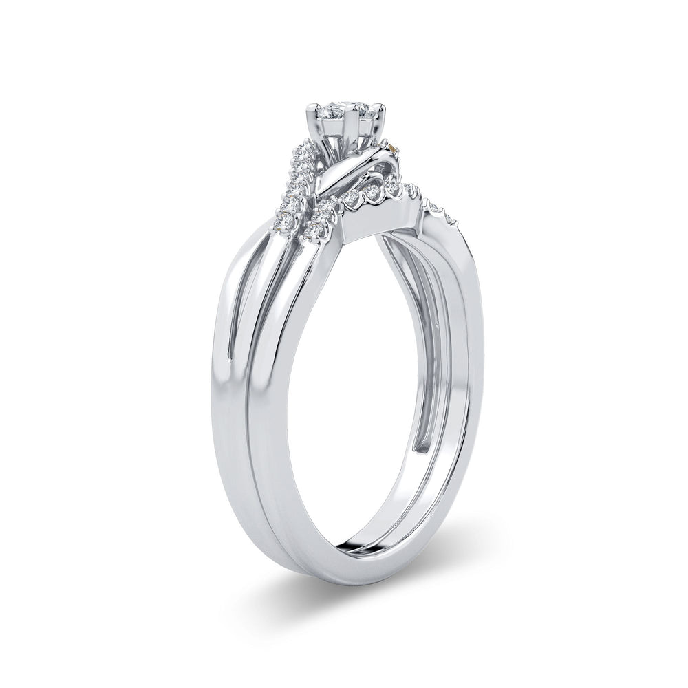 Timeless 10k White Gold Lab Diamond Engagement Ring (0.22CT)