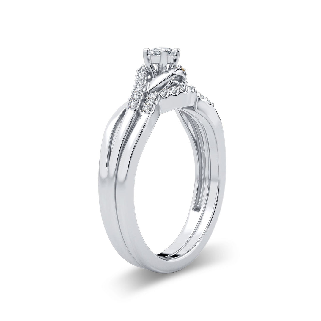 Timeless 10k White Gold Lab Diamond Engagement Ring (0.22CT)