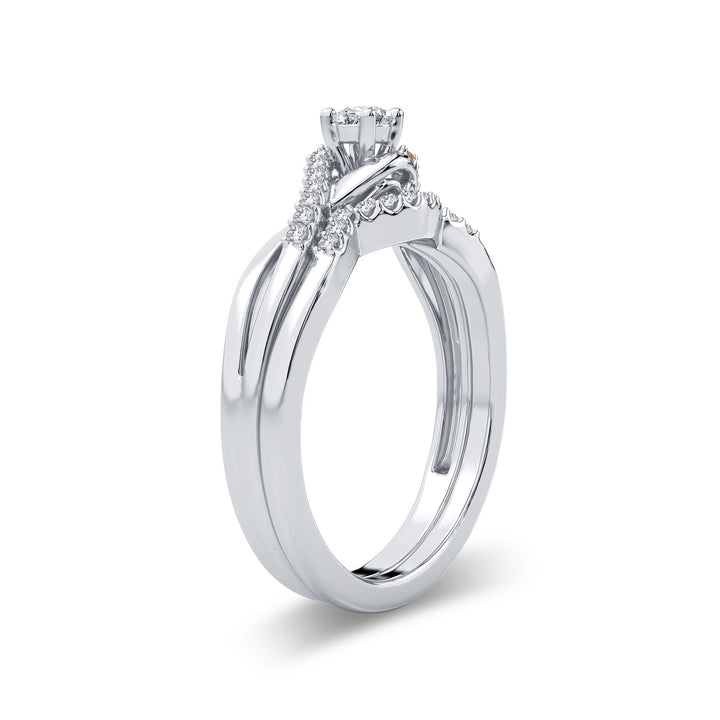 Timeless 10k White Gold Lab Diamond Engagement Ring (0.22CT)