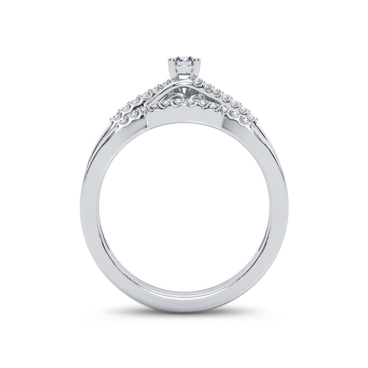 Timeless 10k White Gold Lab Diamond Engagement Ring (0.22CT)