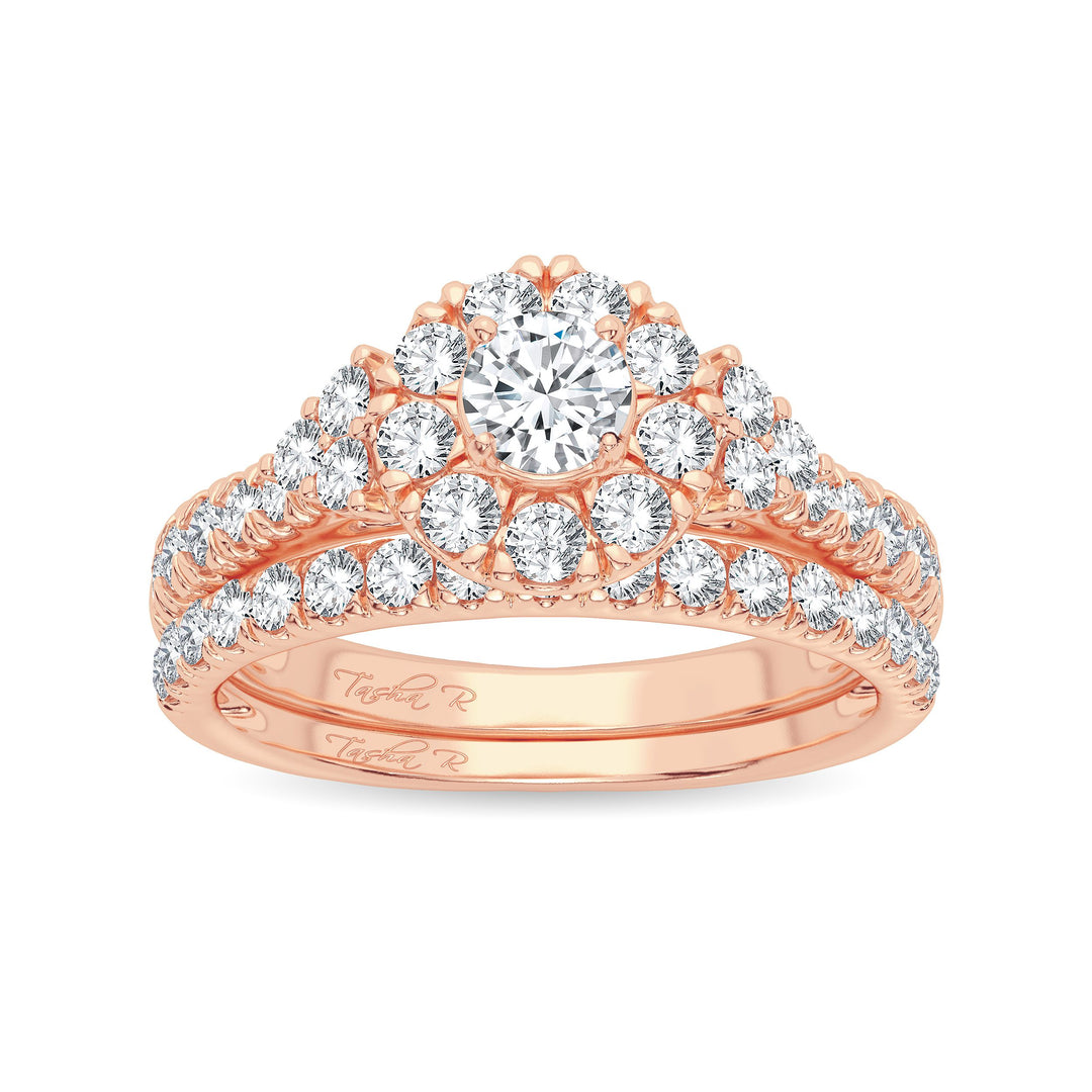 Romantic 14k Rose Gold Lab Diamond Engagement Ring
