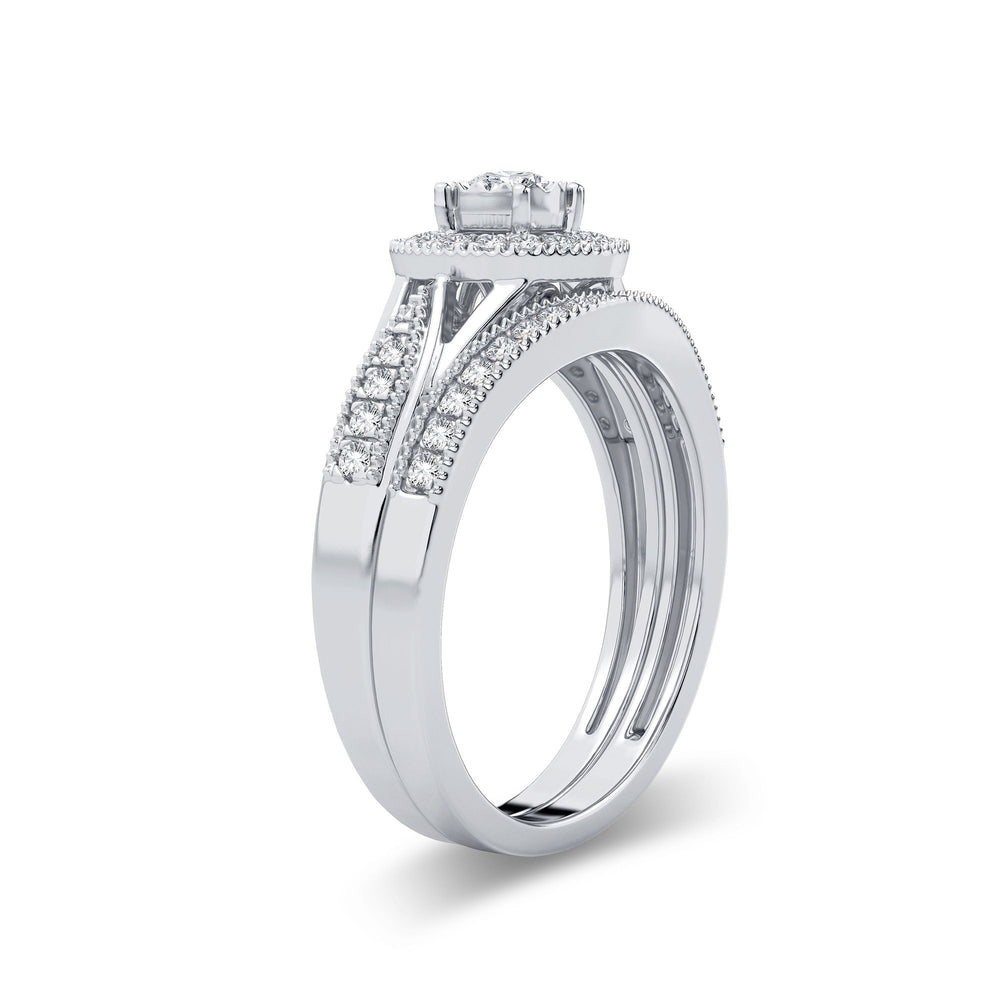 14k White Gold Lab Diamond Bridal Ring (0.36CT Brilliance)