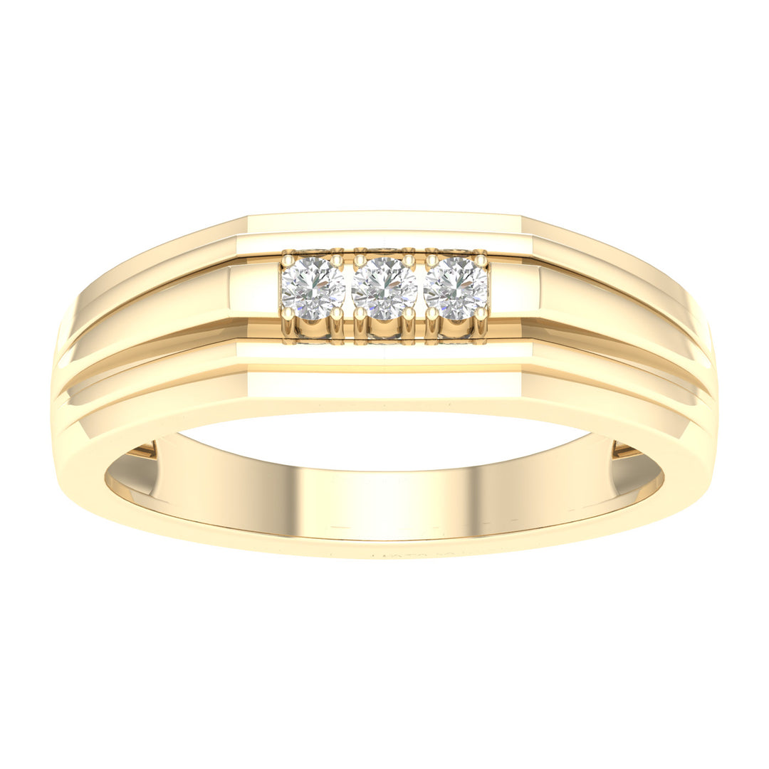 10K 0.15ct Diamond Mens Band