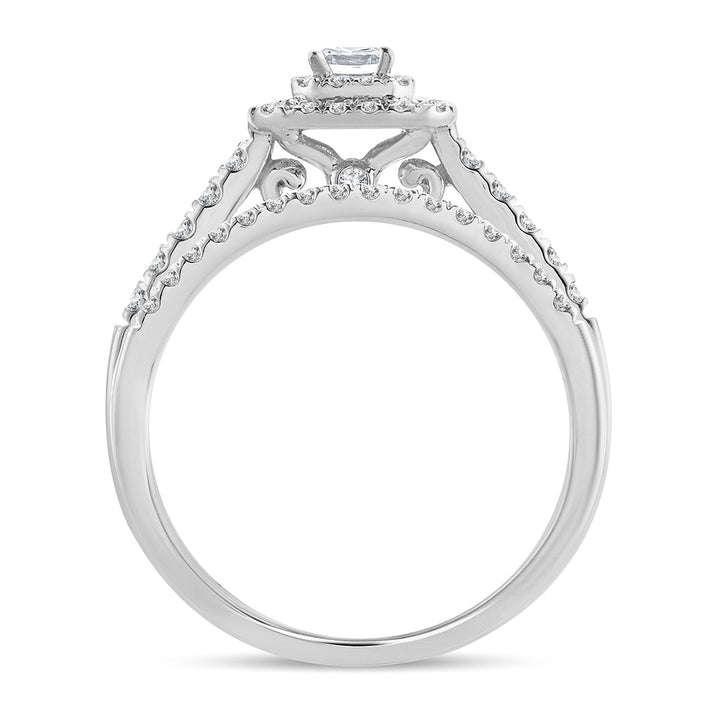 Timeless 14k White Gold 0.62CT Lab Diamond Ring