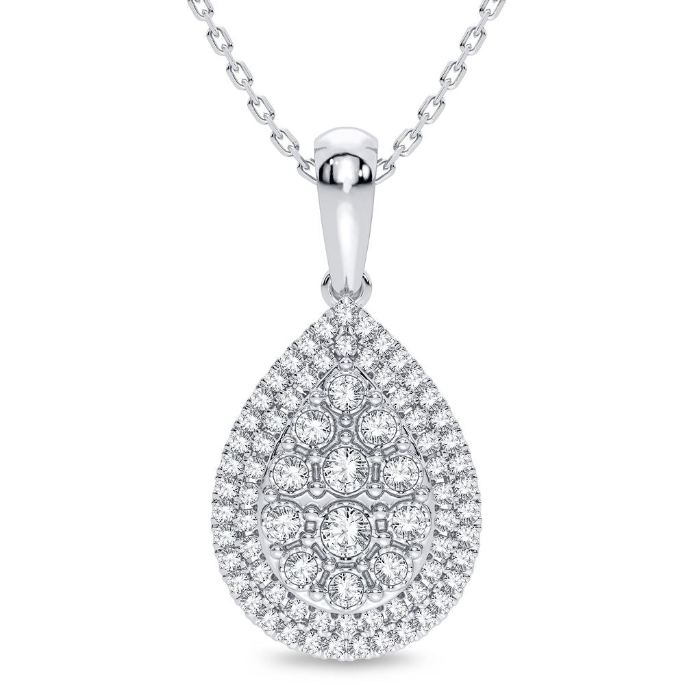 Exquisite 14K 0.25CT Diamond Pendant