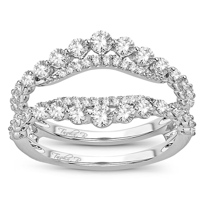14k White Gold Lab Diamond Ring Guard Enhancer