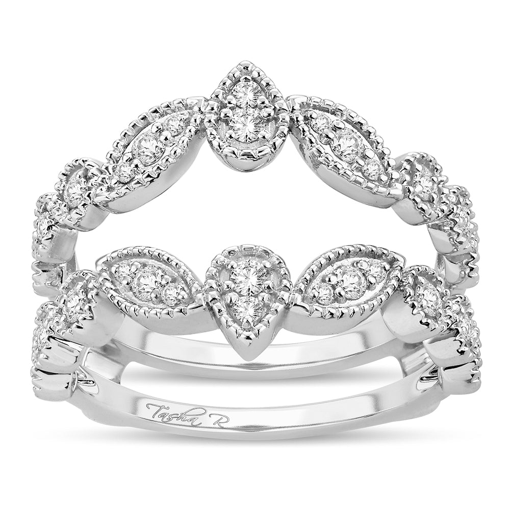 14K White Gold Lab Diamond Ring Guard Enhancer