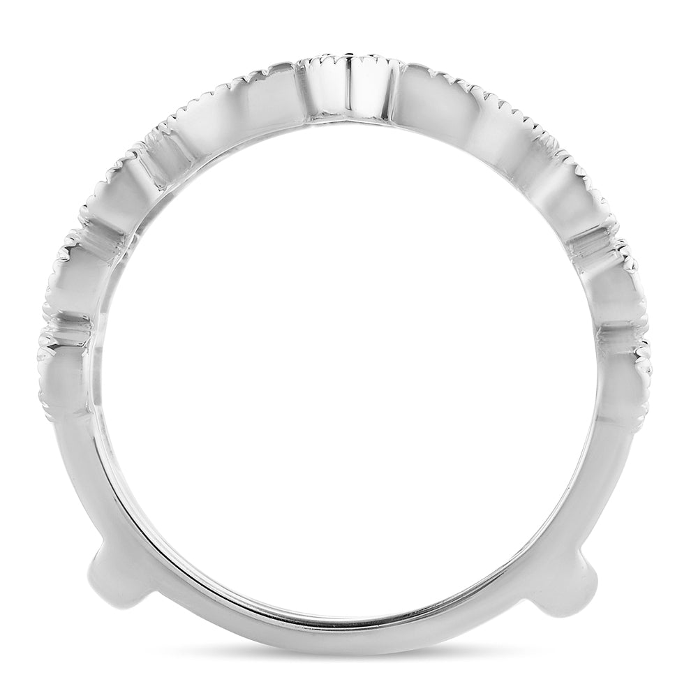 14K White Gold Lab Diamond Ring Guard Enhancer