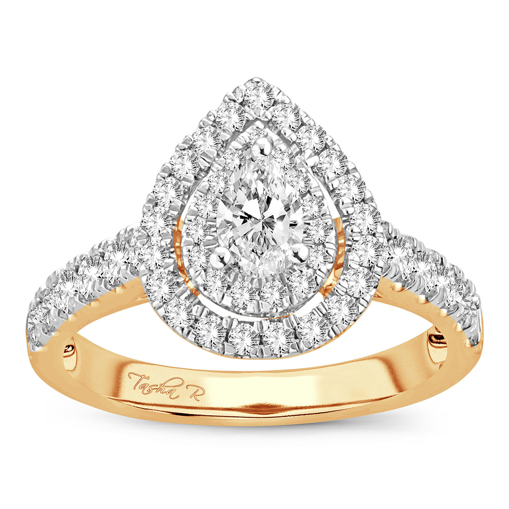 Luminous 14K Yellow Gold 1CT Lab Diamond Engagement Ring