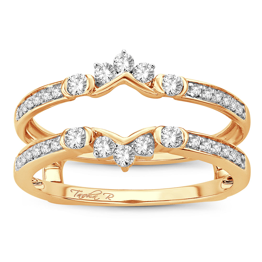 14K Yellow Gold 0.34CT Lab Diamond Ring Guard Enhancer