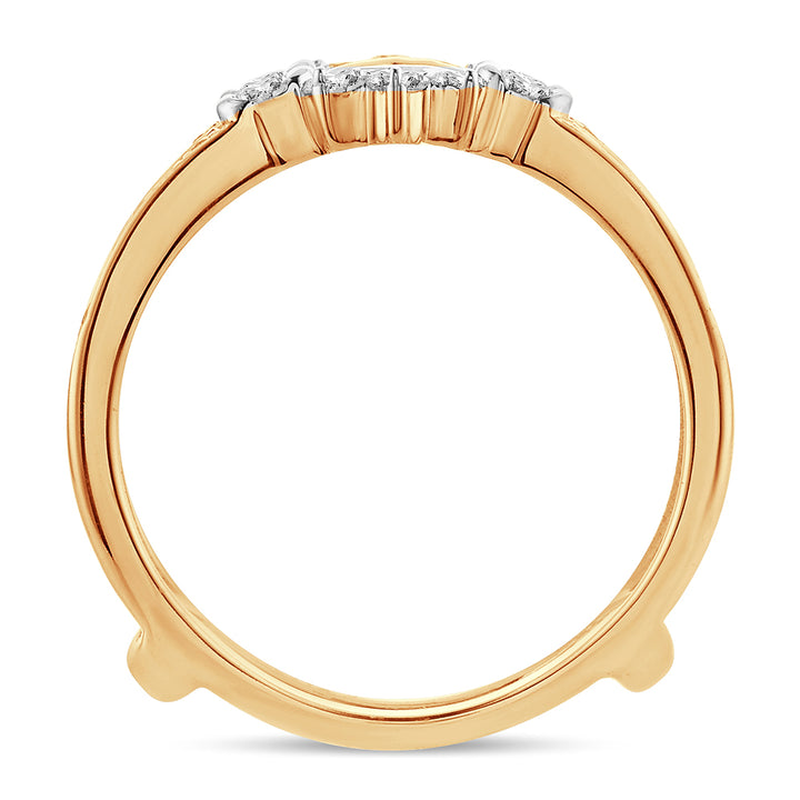 14K Yellow Gold 0.34CT Lab Diamond Ring Guard Enhancer