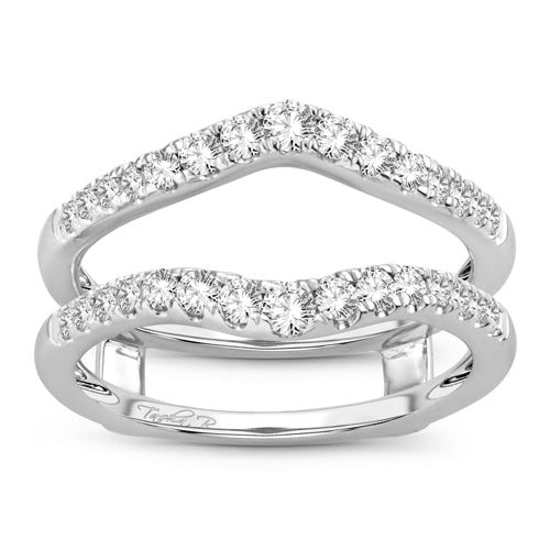 14k White Gold 1ct Lab Diamond Ring Guard Enhancer