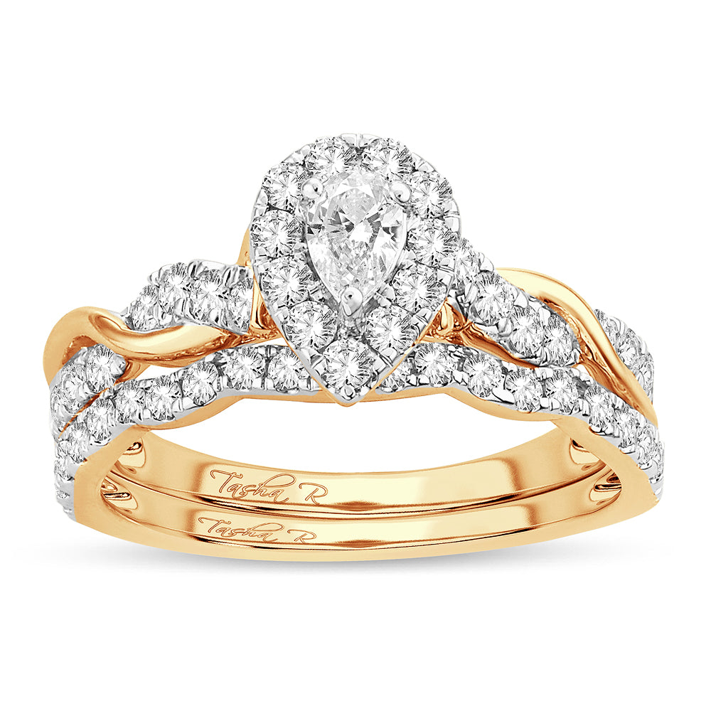 14K 1.00CT Fancy Cut Bridal Ring