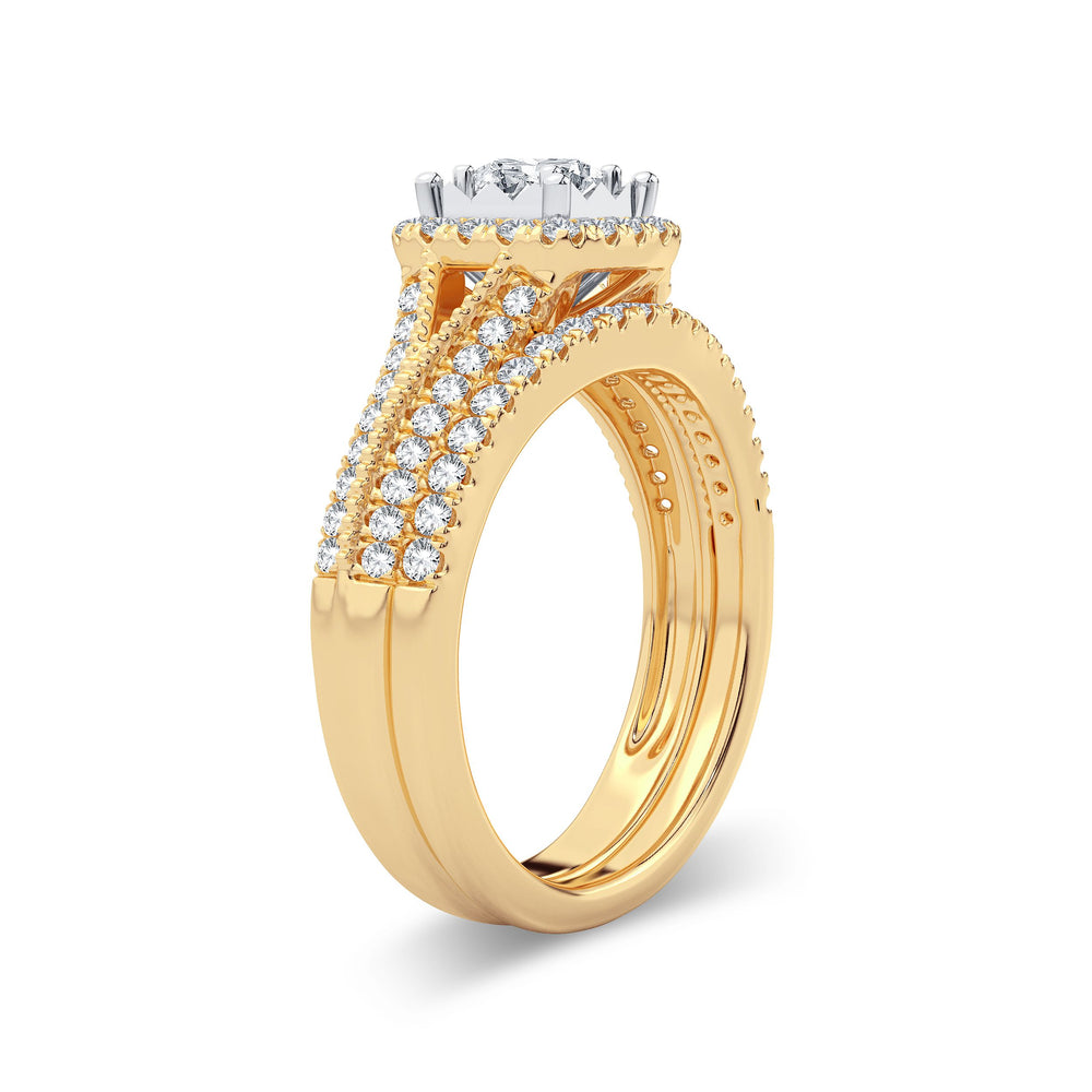 Luminous 14k Yellow Gold 0.75ct Lab Diamond Engagement Ring