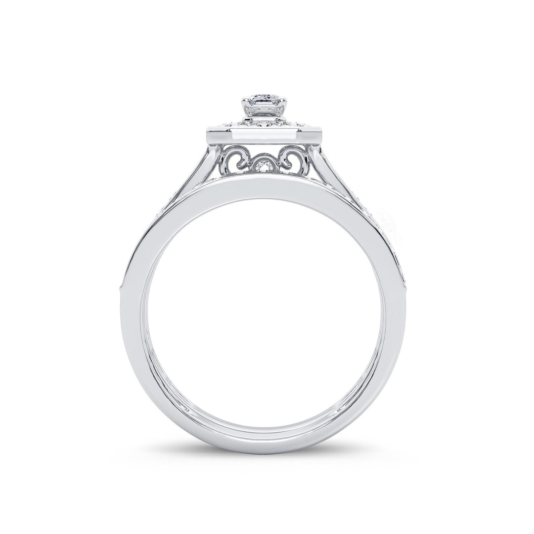 Elegant 14k White Gold Lab Diamond Engagement Ring (0.68CT)