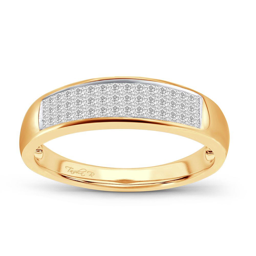 14K 0.50CT DIAMOND MENS BAND