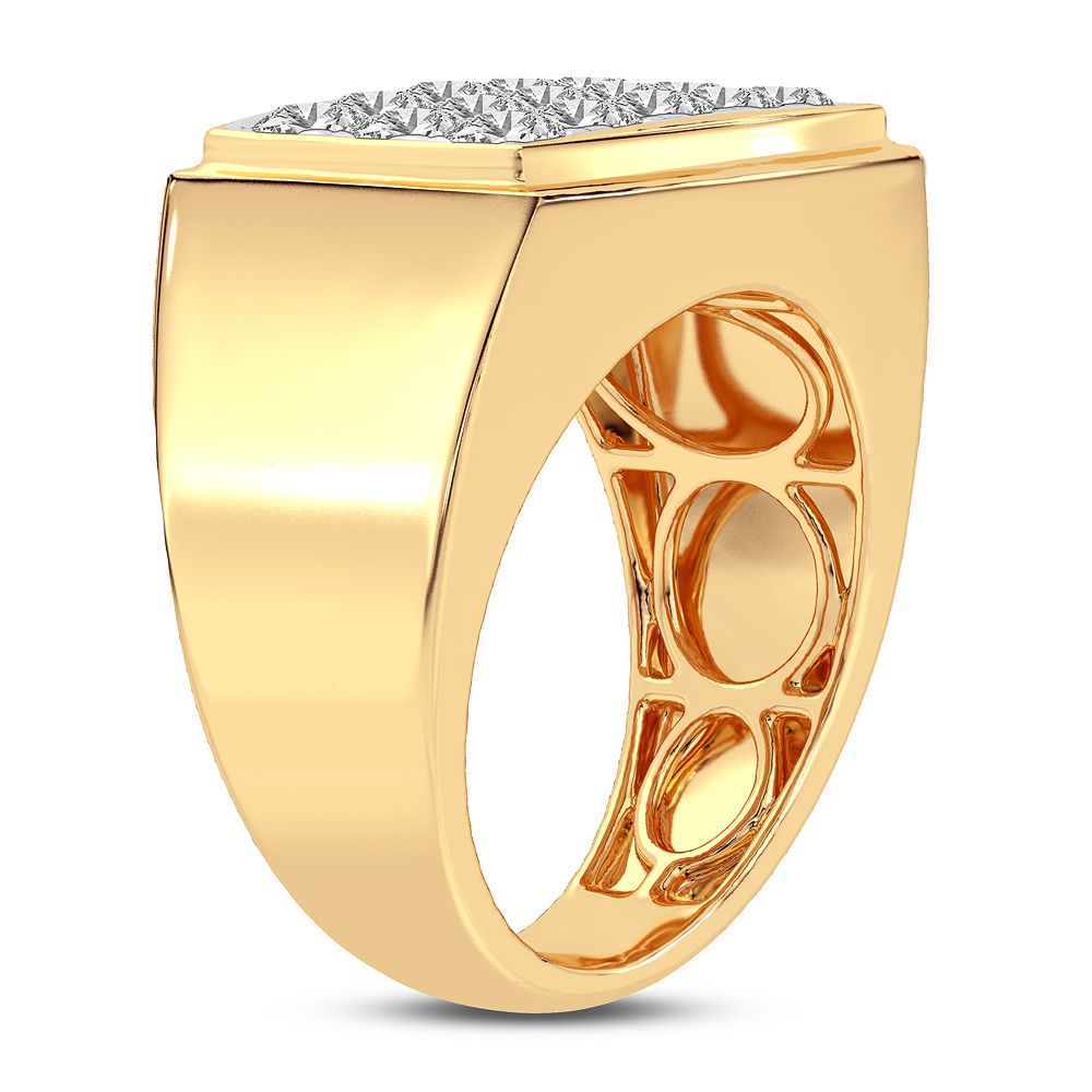 14K Yellow Gold Mens Lab Diamond Statement Ring (2.00CT)