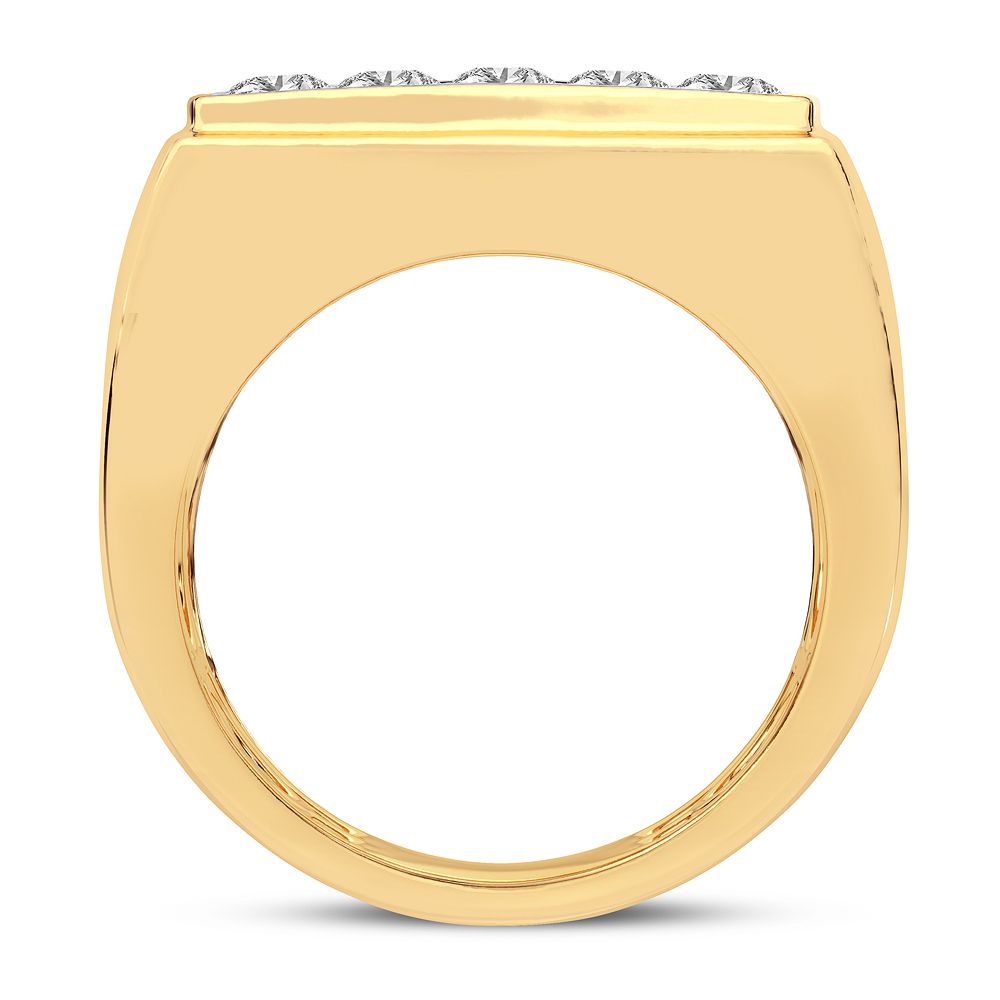 14K Yellow Gold Mens Lab Diamond Statement Ring (2.00CT)