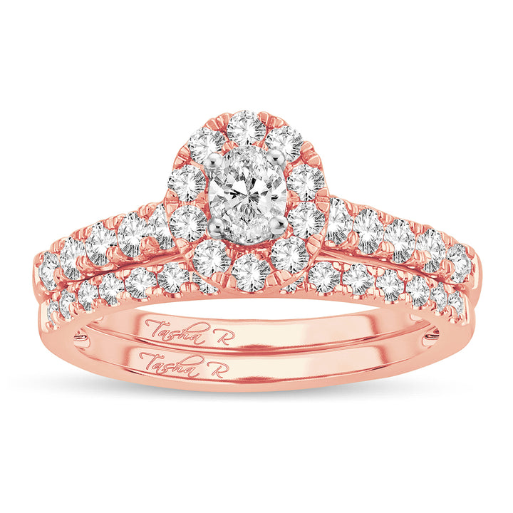 14k Rose Gold Lab Diamond Fancy Cut Engagement Ring (1CT)