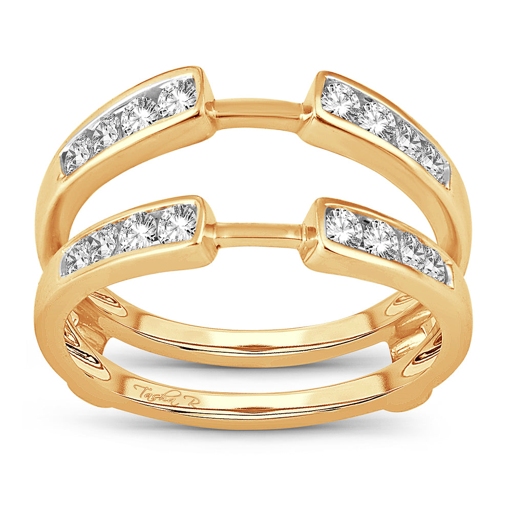 14K Yellow Gold 0.50CT Lab Diamond Semi Mount Ring Guard