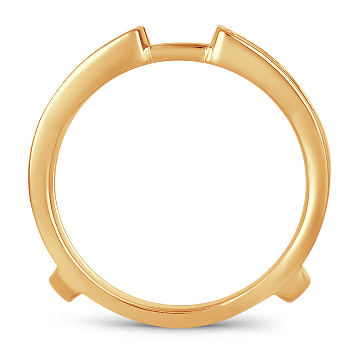 14K Yellow Gold 0.50CT Lab Diamond Semi Mount Ring Guard