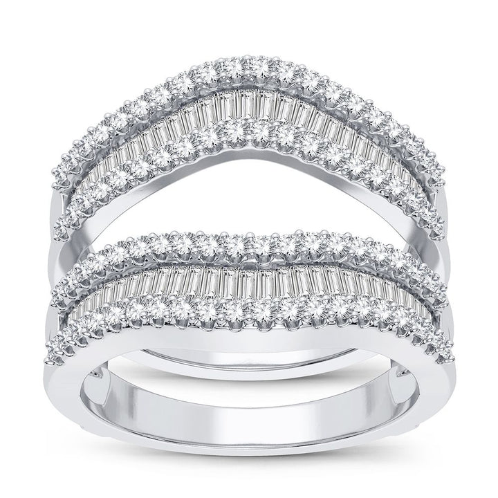 14K White Gold 1CT Lab Diamond Ring Guard Enhancer