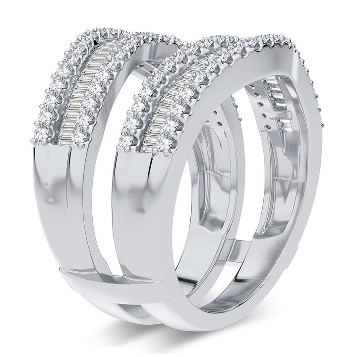14K White Gold 1CT Lab Diamond Ring Guard Enhancer