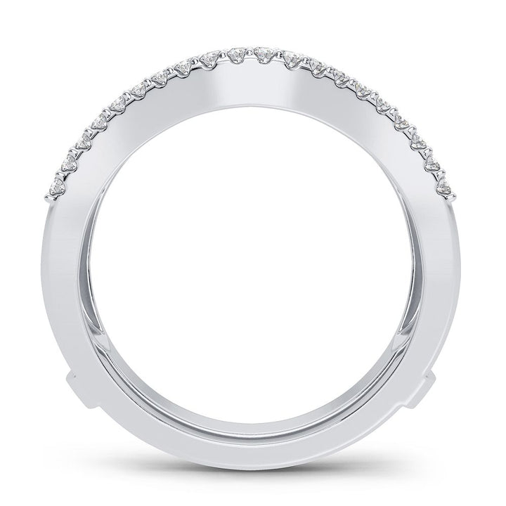 14K White Gold 1CT Lab Diamond Ring Guard Enhancer