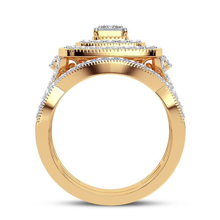 14k Yellow Gold 1CT Lab Diamond Womens Bridal Ring