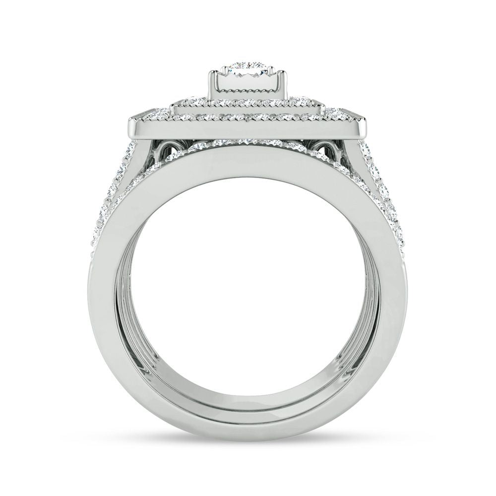 Elegant 1ct Lab Diamond Engagement Ring in White Gold