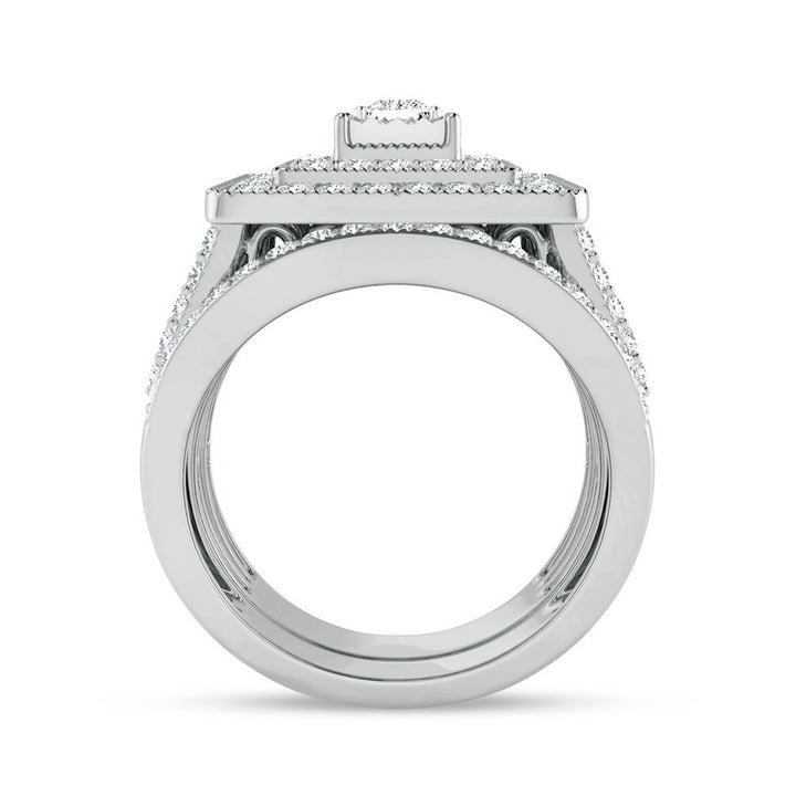 Elegant 1ct Lab Diamond Engagement Ring in White Gold