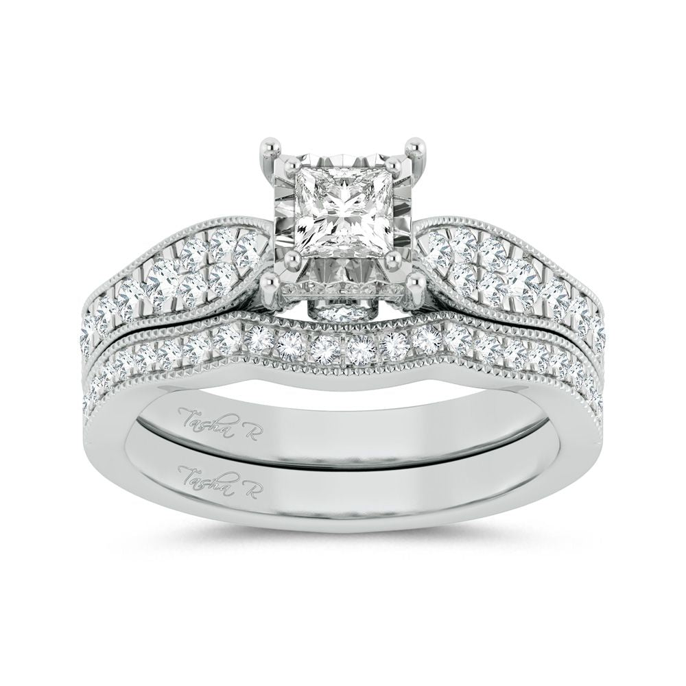 14K 0.90ct Diamond Bridal Ring