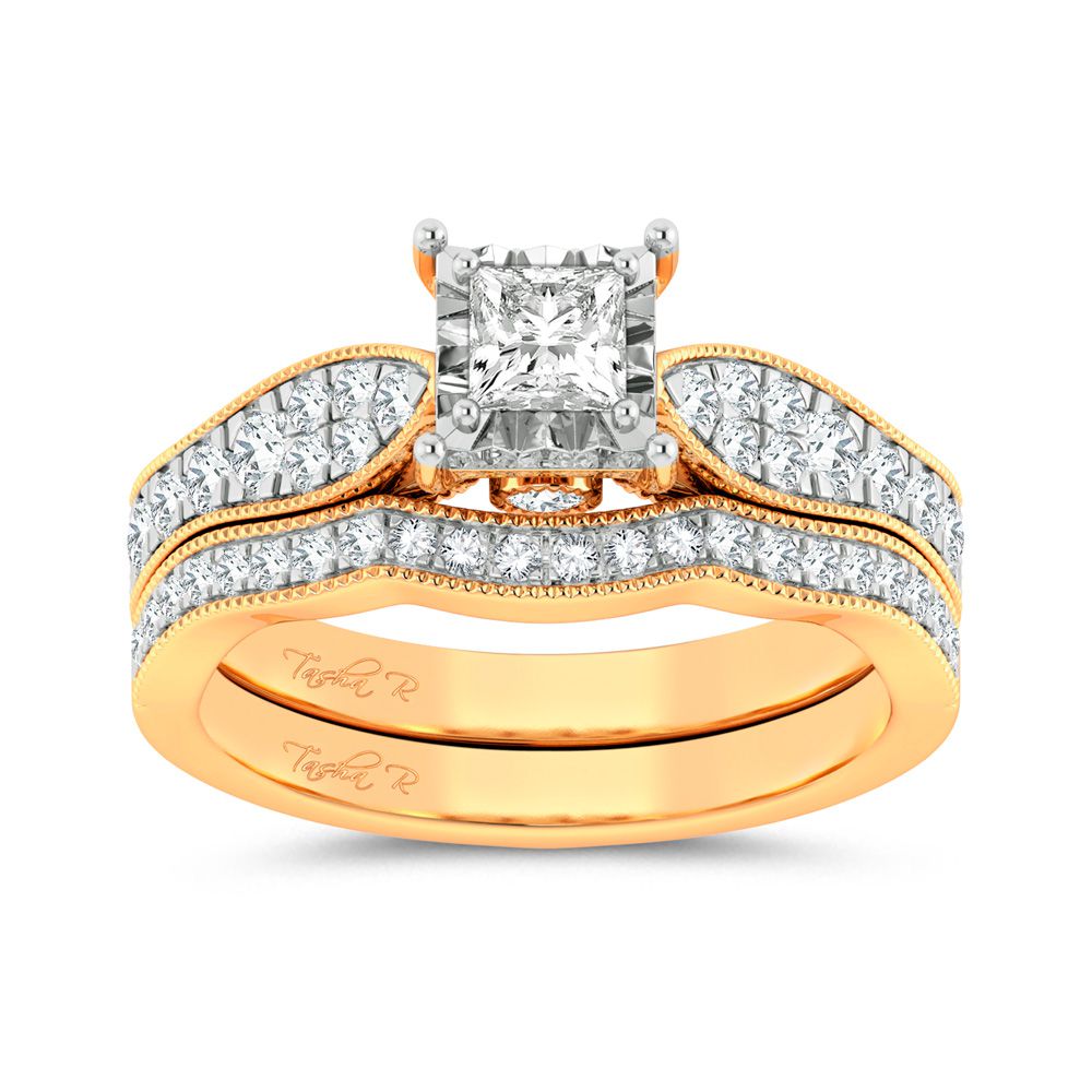 14K 0.90ct Diamond Bridal Ring