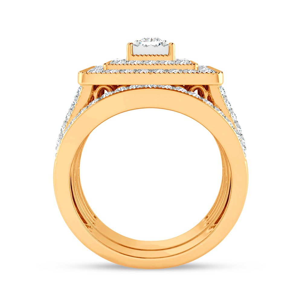 14k Yellow Gold 1ct Lab Diamond Womens Bridal Ring