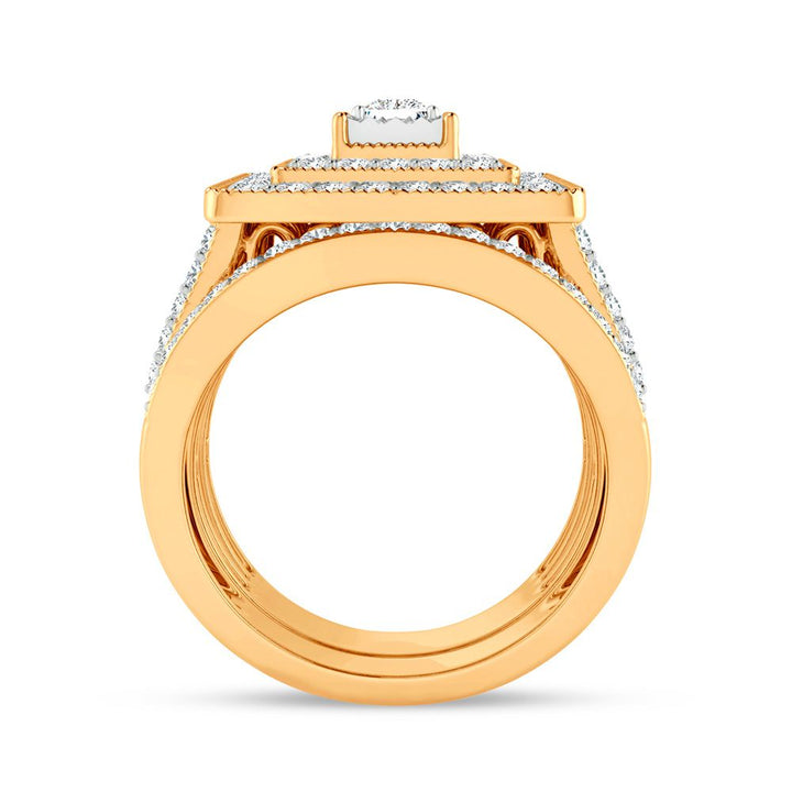 14k Yellow Gold 1ct Lab Diamond Womens Bridal Ring