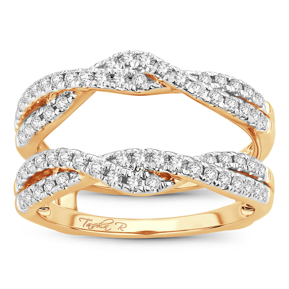 14K Yellow Gold Lab Diamond Ring Guard Enhancer
