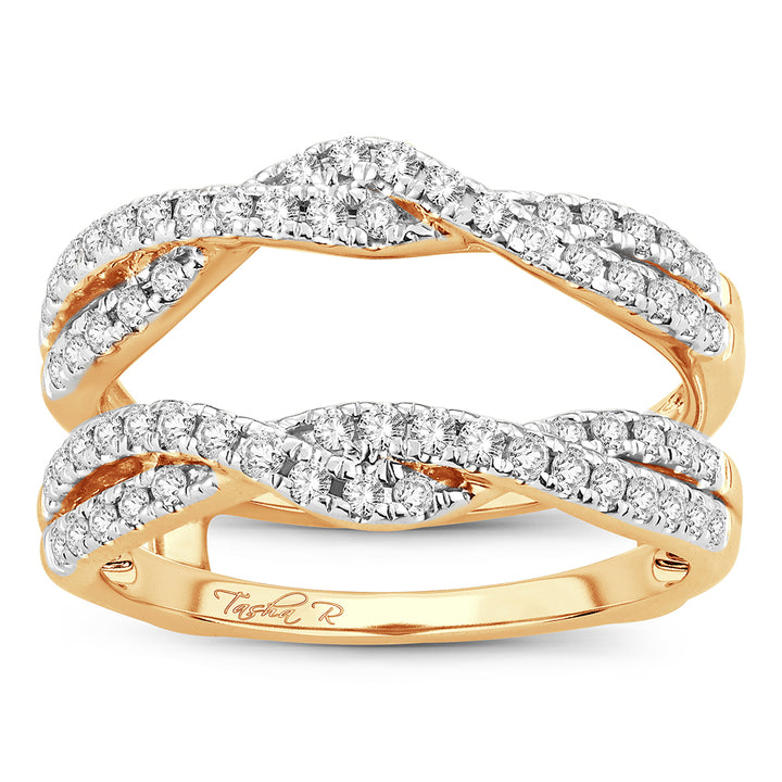 14K Yellow Gold Lab Diamond Ring Guard Enhancer
